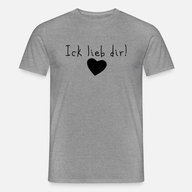 ick lieb dir - Männer T-Shirt - Graphit meliert
