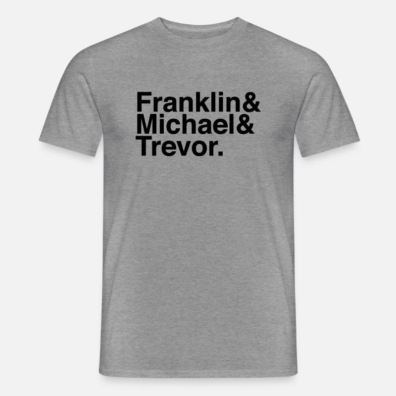 GTA 5 – Franklin&Michael&Trevor. - Männer T-Shirt - Graphit meliert