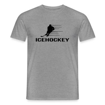 icehockey laeufer - Männer T-Shirt - Graphit meliert - Vorne - AI Model Male 178 light (178cm)