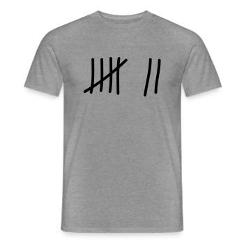tage_zaehlen_7 - Männer T-Shirt - Graphit meliert - Vorne - AI Model Male 178 light (178cm)