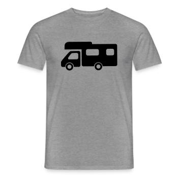 Wohnmobil - Männer T-Shirt - Graphit meliert - Vorne - AI Model Male 178 light (178cm)