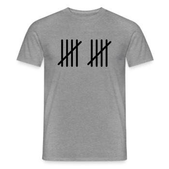 10_stripes - T-shirt homme - graphite chiné - Devant - AI Model Male 178 light (178cm)