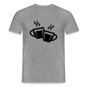 tassen icon - Männer T-Shirt - Graphit meliert - Vorne - AI Model Male 178 light (178cm)