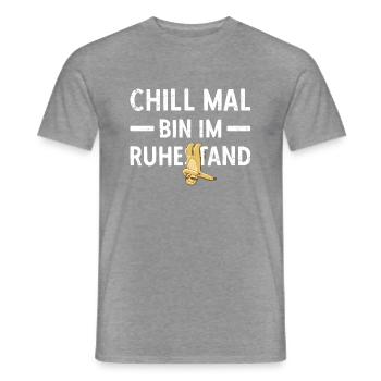 Pensionierung Chill Mal Bin Im Ruhestand Rente - Männer T-Shirt - Graphit meliert - Vorne - AI Model Male 178 light (178cm)
