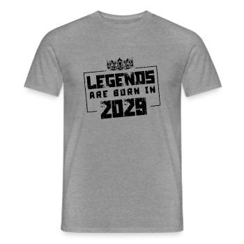 2029 legends born in - Men's T-Shirt - graphite heather - Front - AI Model Male 178 light (178cm)