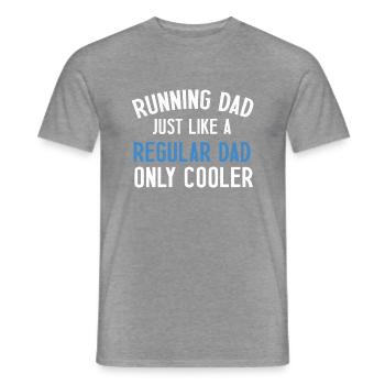 Running dada just like a regular dad only cooler - T-shirt homme - graphite chiné - Devant - AI Model Male 178 light (178cm)