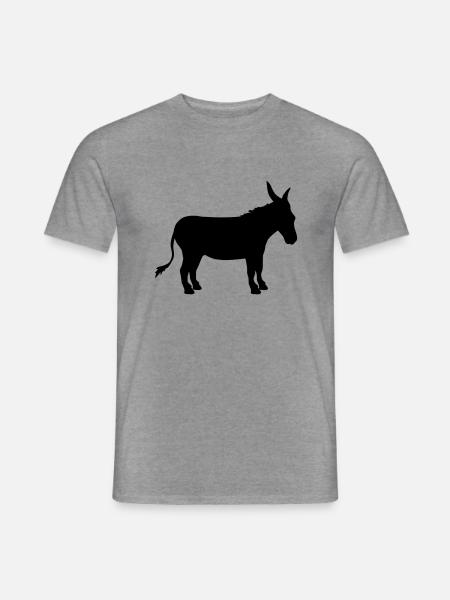 esel pferd pony klein packesel lange ohren bauernh - Männer T-Shirt - Graphit meliert