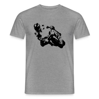 Biker - T-shirt homme - graphite chiné - Devant - AI Model Male 178 light (178cm)