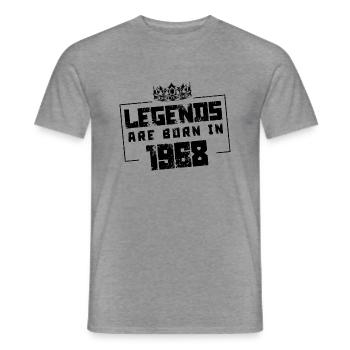 1968 legends born in - Männer T-Shirt - Graphit meliert - Vorne - AI Model Male 178 light (178cm)