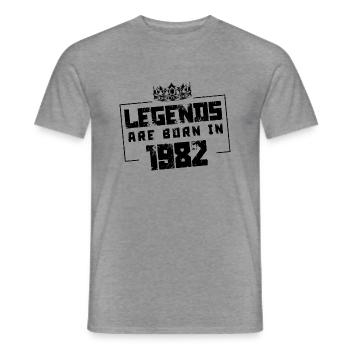 1982 Légendes nées en - T-shirt homme - graphite chiné - Devant - AI Model Male 178 light (178cm)