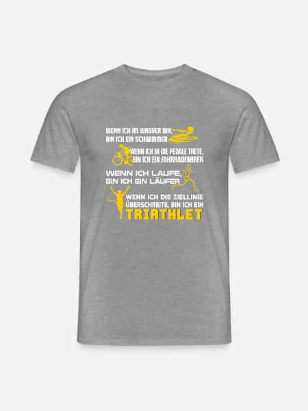Triathlon - Schwimmer, Läufer, Fahrer - T-Shirt - Männer T-Shirt - Graphit meliert