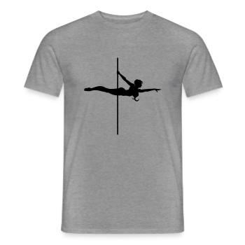 Pole dancing: Superman - Men's T-Shirt - graphite heather - Front - AI Model Male 178 light (178cm)