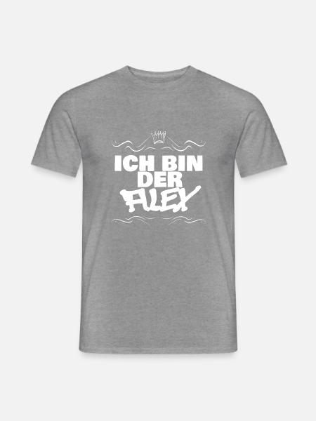 Koenig Alex Name - Männer T-Shirt - Graphit meliert