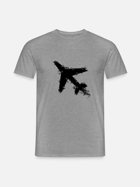 Pilot Flugzeug - Männer T-Shirt - Graphit meliert
