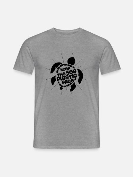 keep the sea plastikc free - Männer T-Shirt - Graphit meliert