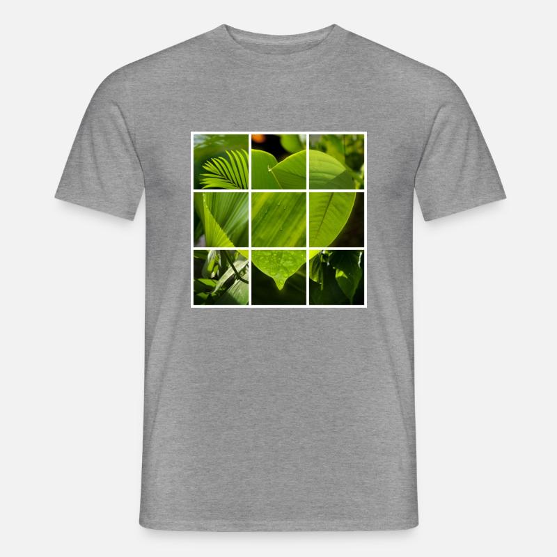 Grønt hjerte - Mænd T-shirt - grafitgrå meleret