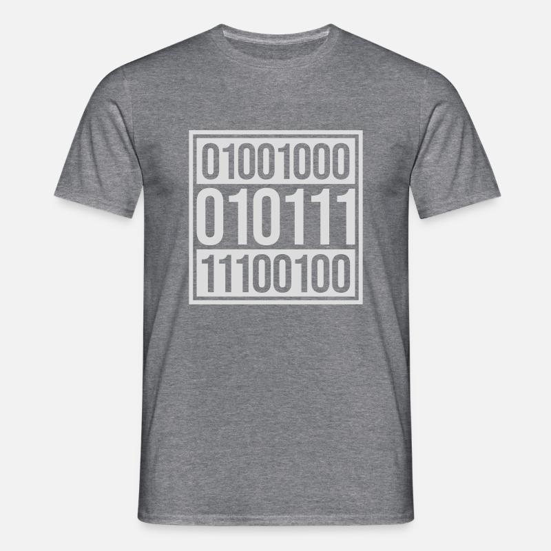 Binär Code Programm Sprache - Männer T-Shirt - Graphit meliert