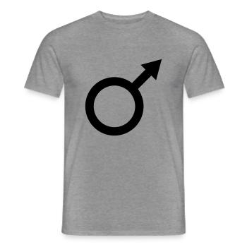 Mann - Männer T-Shirt - Graphit meliert - Vorne - AI Model Male 178 light (178cm)
