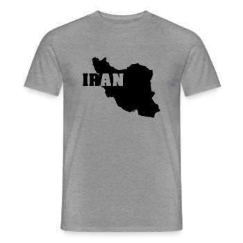 Iran (ID: 002004) - T-shirt homme - graphite chiné - Devant - AI Model Male 178 light (178cm)