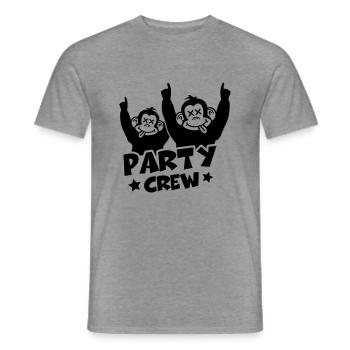 party_crew_monkeys_pi1 - T-shirt homme - graphite chiné - Devant - AI Model Male 178 light (178cm)