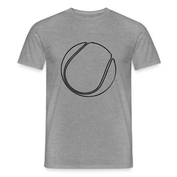 Tennisball - Männer T-Shirt - Graphit meliert - Vorne - AI Model Male 178 light (178cm)