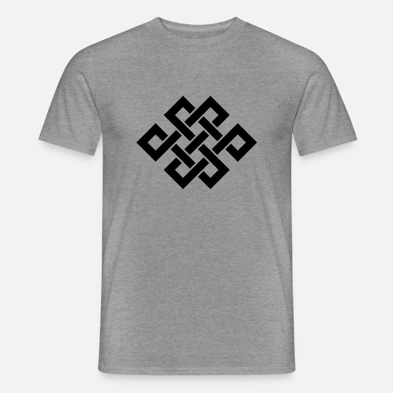 Buddahknot / Endlessknot - Männer T-Shirt - Graphit meliert