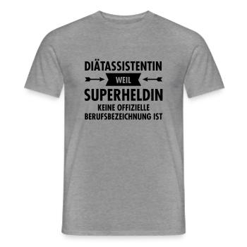 Diätassistentin - Superheldin - Männer T-Shirt - Graphit meliert - Vorne - AI Model Male 178 light (178cm)