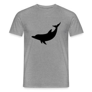 Delfin - Männer T-Shirt - Graphit meliert - Vorne - AI Model Male 178 light (178cm)