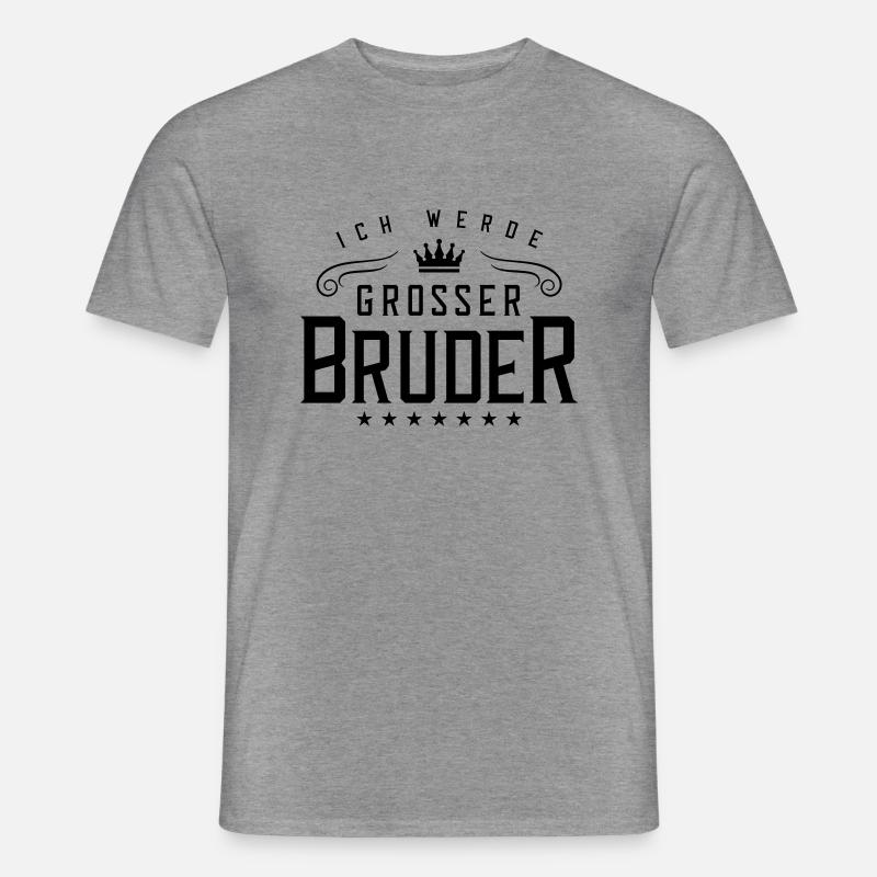 ich werde grosser bruder - Männer T-Shirt - Graphit meliert