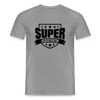 Super Assistentin - Männer T-Shirt - Graphit meliert - Vorne - AI Model Male 178 light (178cm)