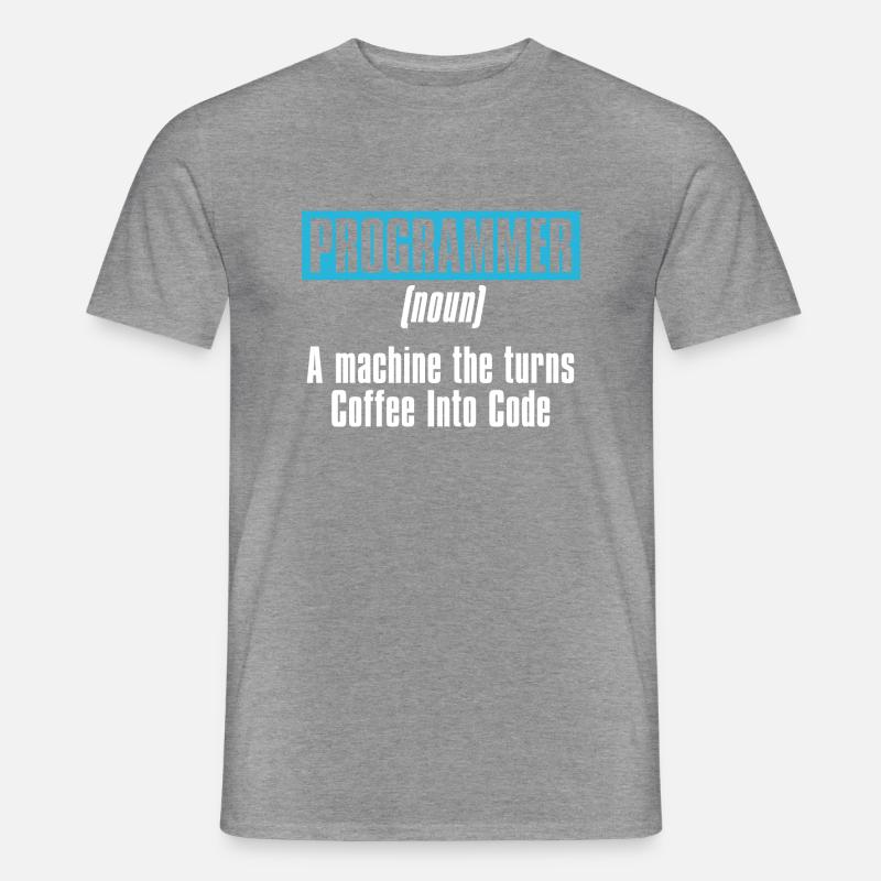 Programmierer Coder Software Entwickler - Männer T-Shirt - Graphit meliert