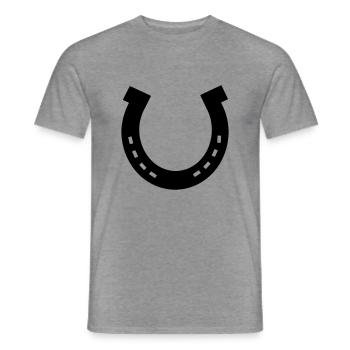 Hufeisen, Pferd - Männer T-Shirt - Graphit meliert - Vorne - AI Model Male 178 light (178cm)