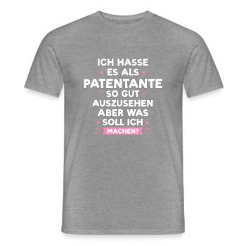 Patentante Familie Taufpatin Geschenk - Männer T-Shirt - Graphit meliert - Vorne - AI Model Male 178 light (178cm)