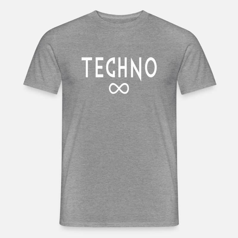 Techno Unendlichkeit - Männer T-Shirt - Graphit meliert