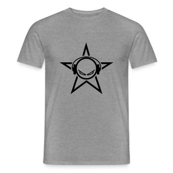 dj - Men's T-Shirt - graphite heather - Front - AI Model Male 178 light (178cm)