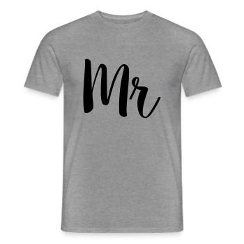 mr simple - Men's T-Shirt - graphite heather - Front - AI Model Male 178 light (178cm)