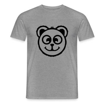 baer_comic_face_g1 - Männer T-Shirt - Graphit meliert - Vorne - AI Model Male 178 light (178cm)