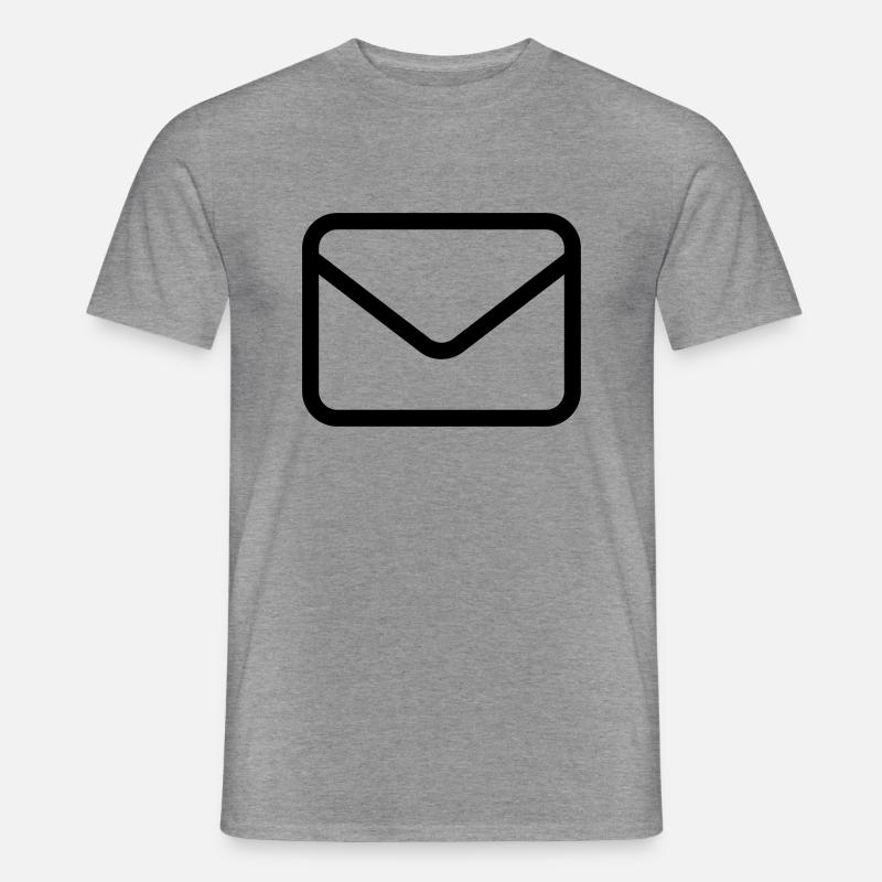 E-Mail Briefumschlag - Männer T-Shirt - Graphit meliert
