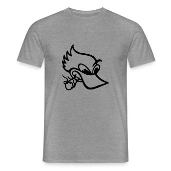 Smoking Duck - T-shirt homme - graphite chiné - Devant - AI Model Male 178 light (178cm)