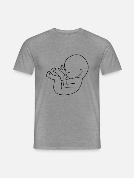 Rocker Fötus - Männer T-Shirt - Graphit meliert
