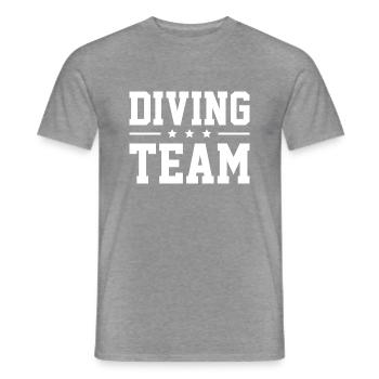 Diving Team - Men's T-Shirt - graphite heather - Front - AI Model Male 178 light (178cm)