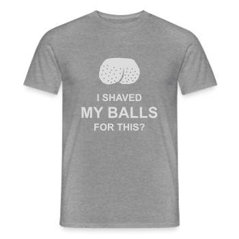 I shaved my balls - Männer T-Shirt - Graphit meliert - Vorne - AI Model Male 178 light (178cm)