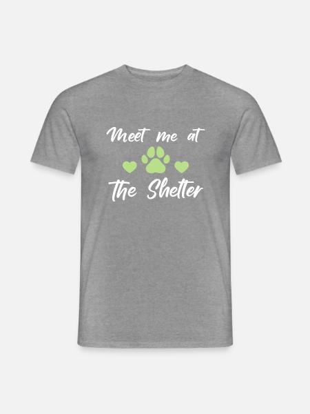 Hund Adoptiert Tierschutz - Männer T-Shirt - Graphit meliert
