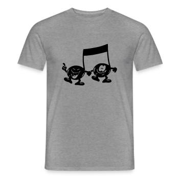 note - Männer T-Shirt - Graphit meliert - Vorne - AI Model Male 178 light (178cm)