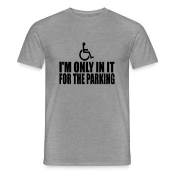 Ich bin nur für das Parken - Männer T-Shirt - Graphit meliert - Vorne - AI Model Male 178 light (178cm)