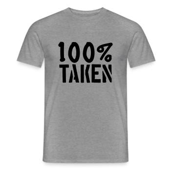 100 pour cent taken pardon amour amour couple pae - T-shirt homme - graphite chiné - Devant - AI Model Male 178 light (178cm)