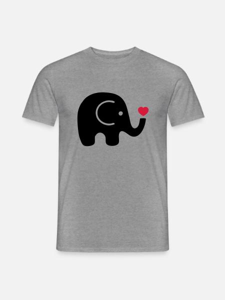 elephant heart - Men's T-Shirt - graphite heather