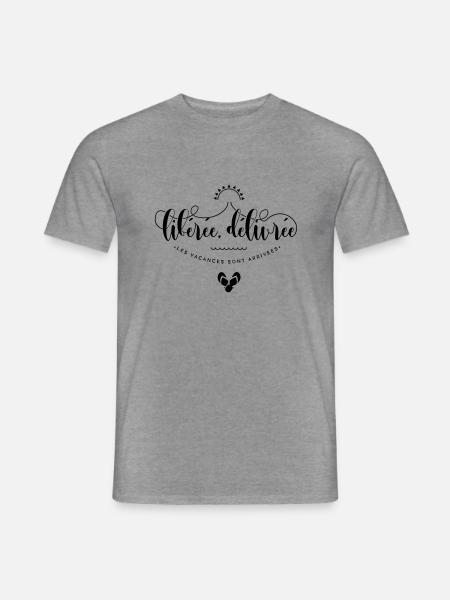 Libérée, délivrée les vacances sont arrivées - T-shirt homme - graphite chiné