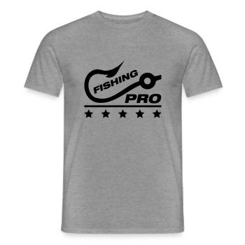 fishing_pro_motiv_f1 - T-shirt homme - graphite chiné - Devant - AI Model Male 178 light (178cm)