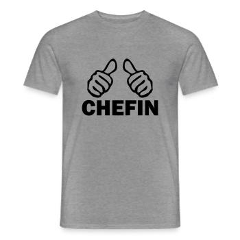 chefin - Männer T-Shirt - Graphit meliert - Vorne - AI Model Male 178 light (178cm)